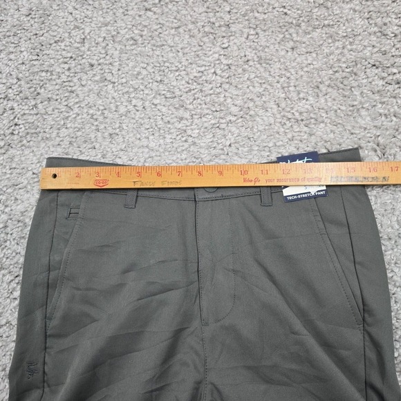 Mister Pants Men 30x32 Gray Technical Chino Stretch Slim Performance Office READ - Picture 10 of 14